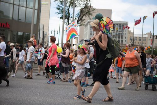 JEN DOERKSEN/WINNIPEG FREE PRESS
Thousands of Winnipeggers rallied, danced and marched in the 30th annual Pride Parade. Sunday, June 4, 2017.