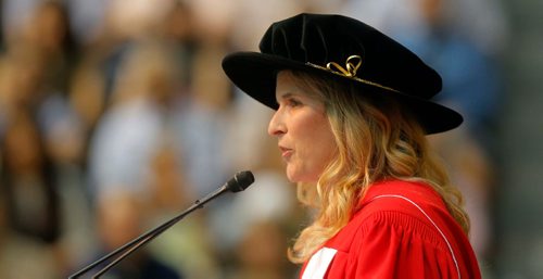 BORIS MINKEVICH / WINNIPEG FREE PRESS
University of Manitoba's 138th Annual Convocation at Investors Group Athletic Centre (IGAC), Fort Garry Campus. Honorary Doctor of Laws givin to U of M Grad and curling champion Jennifer Jones. June 8, 2017
