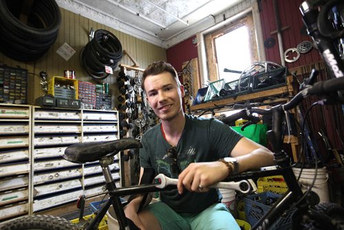 RUTH BONNEVILLE /  WINNIPEG FREE PRESS

Portraits  of Christian Johnson for the June 12 
Christian, 27,  a volunteer at the Bike Dump, a community bicycle education space downtown where people can come in, fix their bikes, receive assistance while fixing their bikes, and more.

See Aaron Epp
Volunteers columnist, Winnipeg Free Press


June 09, 2017