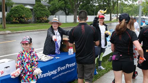 WAYNE GLOWACKI / WINNIPEG FREE PRESS

About 900 participants took part Saturday in the 10th anniversary of the Challenge for Life in support of CancerCare Manitoba, the  20-kilometre walk began and ended at Assiniboine Park.   The walkers are passing the Check Stop sponsored by the Winnipeg Free Press along Grosvenor Ave.  This years fundraising goal is $1 million.¤Jane Gerster story. June 10   2017