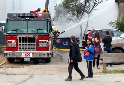 BORIS MINKEVICH / WINNIPEG FREE PRESS
Fire scene in the back of Sun Wah Supermarket, 303 King St. June 13, 2017
