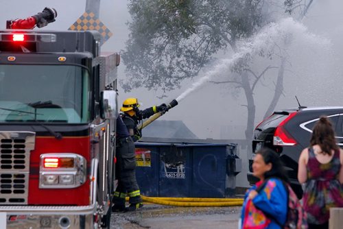 BORIS MINKEVICH / WINNIPEG FREE PRESS
Fire scene in the back of Sun Wah Supermarket, 303 King St. June 13, 2017
