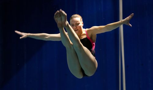 WAYNE GLOWACKI / WINNIPEG FREE PRESS

Provincial diving team member Mara George training in the Pan Am pool.  Taylor Allen story.    June 14   2017