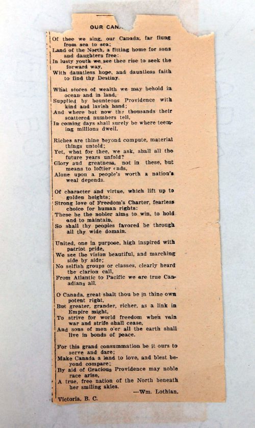 BORIS MINKEVICH / WINNIPEG FREE PRESS
150th anniversary of Canada. Jean Lothian from winnipeg has some old newspaper clippings for a Randy Turner story. Here is copy shots of the articles. June 14, 2017
