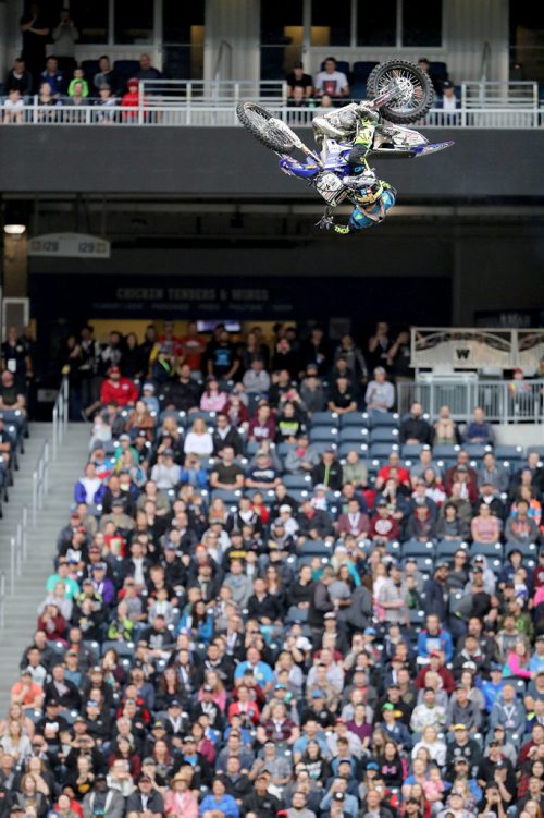 TREVOR HAGAN / WINNIPEG FREE PRESS
Nitro Circus performers at Investors Group Field, Wednesday, June 14, 2017.