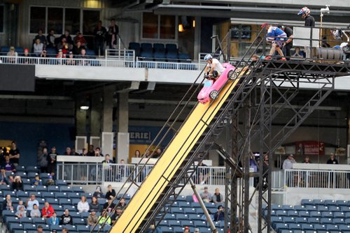 TREVOR HAGAN / WINNIPEG FREE PRESS
Nitro Circus performers at Investors Group Field, Wednesday, June 14, 2017.