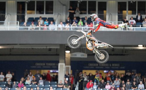 TREVOR HAGAN / WINNIPEG FREE PRESS
Nitro Circus performers at Investors Group Field, Wednesday, June 14, 2017.