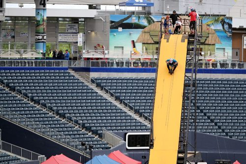 TREVOR HAGAN / WINNIPEG FREE PRESS
Nitro Circus performers at Investors Group Field, Wednesday, June 14, 2017.