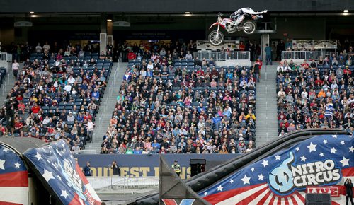 TREVOR HAGAN / WINNIPEG FREE PRESS
Nitro Circus performers at Investors Group Field, Wednesday, June 14, 2017.