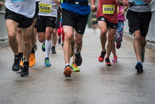 DAVID LIPNOWSKI / WINNIPEG FREE PRESS

Half Marathon participants run over the Elm Park Bridge Sunday June 18, 2017.