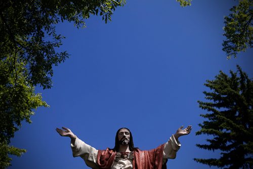 JOHN WOODS / WINNIPEG FREE PRESS
A religious statue at St Boniface Cathedral in Winnipeg photographed Monday, June 19, 2017.

