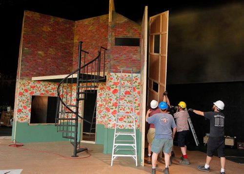 BORIS MINKEVICH / WINNIPEG FREE PRESS
Rainbow Stage stage project. Little Shop Of Horrors. In this photos some set builders assembling the stage. June 8, 2017
