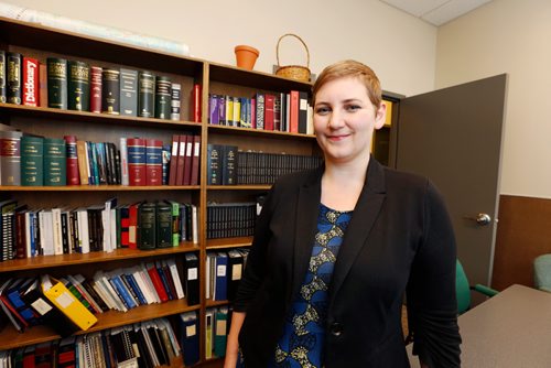 JUSTIN SAMANSKI-LANGILLE / WINNIPEG FREE PRESS
Allison Fenske, a lawyer with the Public Interest Law Centre poses in a board room Thursday. Fenske is representing an LGBTQ+ youth in a human rights complaint.
170622 - Thursday, June 22, 2017.