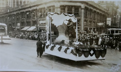 photo copy by WAYNE GLOWACKI / WINNIPEG FREE PRESS

From the Archives of Manitoba, (Events 34/28 ) Switzerlands  Float in the  July 1, 1927  Diamond Jubilee Parade in Winnipeg.Randy Turner story. June 23   2017
