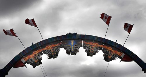 PHIL HOSSACK / WINNIPEG FREE PRESS  -   A cool cloudy afternoon kept many of the Red River Ex's rides running despite smaller crowds and a predicted high of only 15C Friday afternoon.  -  June 23, 2017