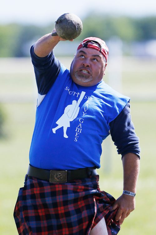 JOHN WOODS / WINNIPEG FREE PRESS
John Brown competes in the Weight Over Bar (WOB) competition in the Scottish Heavy Games at the 51st Manitoba Highland Gathering in Selkirk Sunday, June 25, 2017.  Brown went on to win this competition
