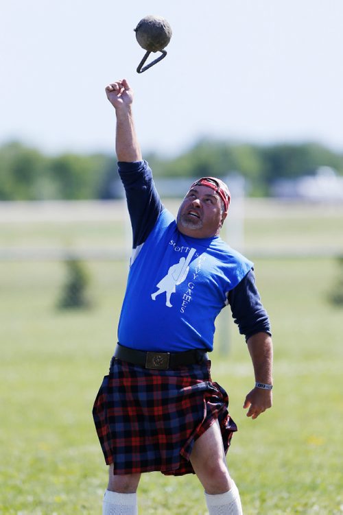 JOHN WOODS / WINNIPEG FREE PRESS
John Brown competes in the Weight Over Bar (WOB) competition in the Scottish Heavy Games at the 51st Manitoba Highland Gathering in Selkirk Sunday, June 25, 2017. Brown went on to win this competition