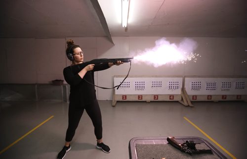 RUTH BONNEVILLE / WINNIPEG FREE PRESS

 FP columnist  Jen Zoratti,  gets trained by Dave Brown, the gun guy in Winnipeg, specializing in on-set handling and gun safety. Photos for this months  Jen Tries  of  Jen getting similar on-set gun training as  Keanu Reeves received when he was shooting in town recently at Gateway Gun Club Friday.  Jen learns to shoot blanks with Remington Shotgun. 

See Jen Zoratti story.  


June 23, 2017