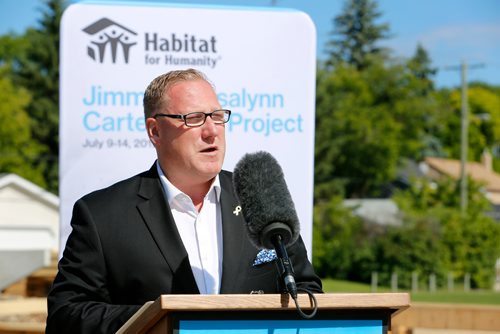 JUSTIN SAMANSKI-LANGILLE / WINNIPEG FREE PRESS
Manitoba Families Minister Scott Fielding speaks at a press event announcing a combined investment of $1.2 million from the provincial and federal governments into affordable housing for Manitobans.
170626 - Monday, June 26, 2017.