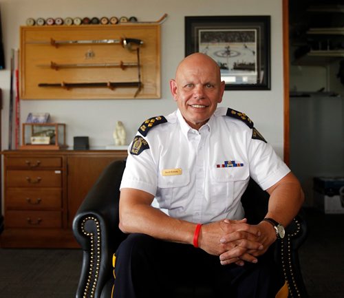 PHIL HOSSACK / WINNIPEG FREE PRESS  -    RCMP Deputy Commissioner Scott Kolody in his Portage Ave "D" Division office Monday -  June 26, 2017