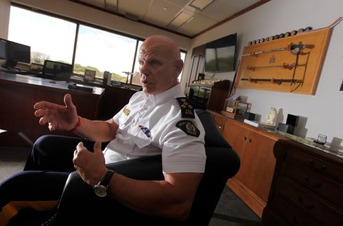 PHIL HOSSACK / WINNIPEG FREE PRESS  -    RCMP Deputy Commissioner Scott Kolody in his Portage Ave "D" Division office Monday -  June 26, 2017