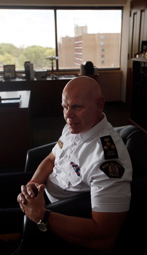 PHIL HOSSACK / WINNIPEG FREE PRESS  -    RCMP Deputy Commissioner Scott Kolody in his Portage Ave "D" Division office Monday -  June 26, 2017