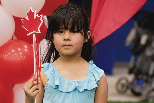 Canstar Community News June 8, 2017 - Riverbend School kindergarten student Samantha Parisian at the Seven Oaks School Division Canada 150 celebration. (LIGIA BRAIDOTTI/CANSTAR COMMUNITY NEWS/TIMES)