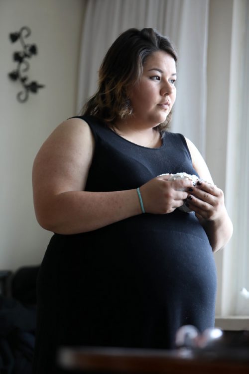 RUTH BONNEVILLE / WINNIPEG FREE PRESS


Serissa  McKay who is  8 months pregnant with her and her partner, Daniel Monkman's, first child (he is with her in some photos) is concerned about the child after she said  she was  given the wrong drug by her doctors receptionist that was meant to induce labor in a woman who had miscarried.  Her baby survived the mishap but she is concerned about its well being and about  the same doctor delivering her child.   
See Jane Gerster, story. 
 

June 28, 2017