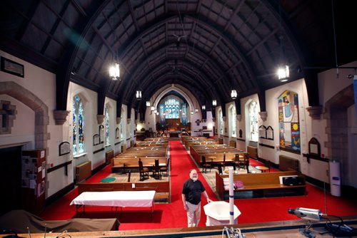 WAYNE GLOWACKI / WINNIPEG FREE PRESS

Faith Page. The Very Rev. Paul Johnson¤in the St. John's Anglican Cathedral at 135 Anderson Ave.  Brenda Suderman.  June 29   2017