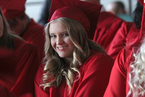 RUTH BONNEVILLE / WINNIPEG FREE PRESS

49.8 Feature: Class of  2017 Project:    Naomi is all smiles  at convocation ceremony.  

Final photos of The class of 2017 students (15),  on their graduation day from Glenlawn Collegiate.  Their convocation ceremony was held at The RBC Convention Centre on June 26th 2017 as well as their dinner and dance later that evening.  
See story on WFP's 13 year documentary on a group of students  who the Free Press followed and photographed from their 1st year in kindergarden in Windsor School to their graduating year in 2017 at Glenlawn Collegiate. 

See Doug Speirs story.  

June 26, 2017