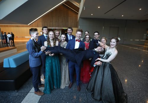 RUTH BONNEVILLE / WINNIPEG FREE PRESS

49.8 Feature: Class of  2017 Project:    Fun group photo with some of the students who started kindergarden together at Windsor school taken at graduation dinner.  Names from left: Avery, Quinn, Hailey, Sydney, Aby,  Garrett, Griffin, Julianna, Devon, Thomas, Naomi, Sarah and Noah (being held up by Griffin.  

Final photos of The class of 2017 students (15),  on their graduation day from Glenlawn Collegiate.  Their convocation ceremony was held at The RBC Convention Centre on June 26th 2017 as well as their dinner and dance later that evening.  
See story on WFP's 13 year documentary on a group of students  who the Free Press followed and photographed from their 1st year in kindergarden in Windsor School to their graduating year in 2017 at Glenlawn Collegiate. 

See Doug Speirs story.  

June 26, 2017