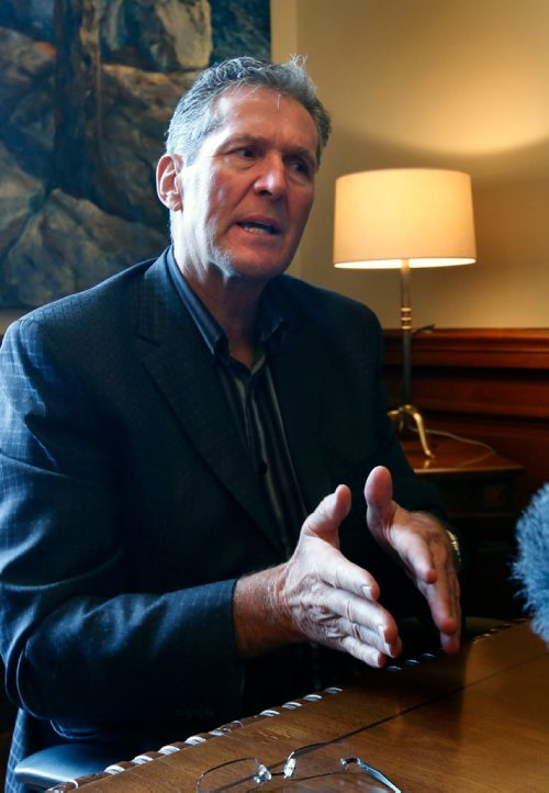 WAYNE GLOWACKI / WINNIPEG FREE PRESS

Premier Brian Pallister at the news conference in the Manitoba Legislative building Friday. Larry Kusch story  June 30   2017