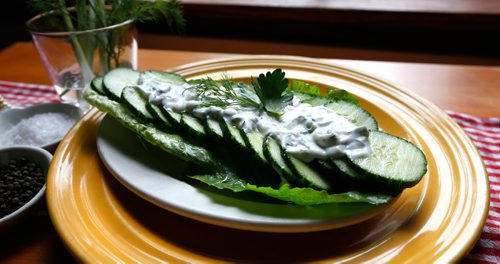 WAYNE GLOWACKI / WINNIPEG FREE PRESS

Food Front. Cucumber Mizeria from Madame Benoits cook book. Wendy King story  June 30   2017