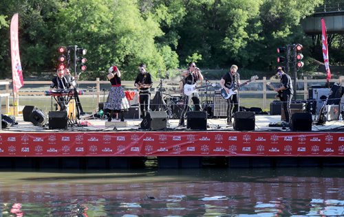 TREVOR HAGAN / WINNIPEG FREE PRESS
Mariachi Ghost performs on the Port Stage during Canada Day and Canada 150 celebrations at The Forks, Saturday, July 1, 2017.