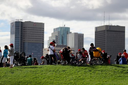 TREVOR HAGAN / WINNIPEG FREE PRESS
Crowds watching Attica Riots during Canada Day and Canada 150 celebrations at The Forks, Saturday, July 1, 2017.