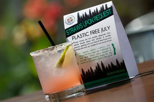 JOHN WOODS / WINNIPEG FREE PRESS
Melissa Mulder, general manager of Smith Restaurant at The Forks, says her restaurant is taking part in a "No-Straws" campaign during July where they will be providing plastic-free compostable straws and only when asked. Mulder and her restaurant were photographed Tuesday, July 4, 2017