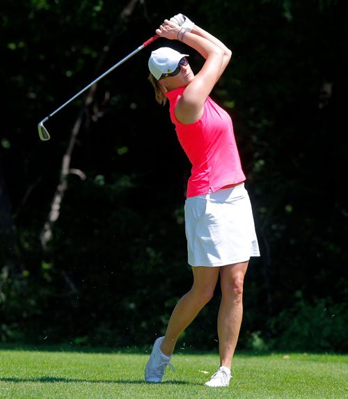 BORIS MINKEVICH / WINNIPEG FREE PRESS
Charmaine Mackid of Breezy Bend gets second place in Golf Manitoba Women's Amateur Championship at Bel Acres Golf course. Mike Sawatzky Story. July 5, 2017
