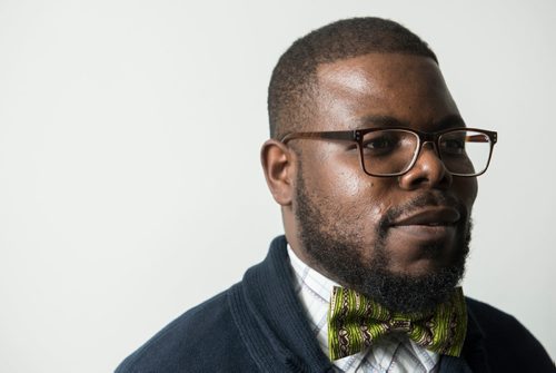 DAVID LIPNOWSKI / WINNIPEG FREE PRESS


Owner of Lula Nga, Guylain Nkongolo, poses for photographs Wednesday July 5, 2017.

They run a local business that specializes in one-of-a-kind bowties, pocket squares and flower pins that reflect the culture of Guylain's home country, Congo. 
