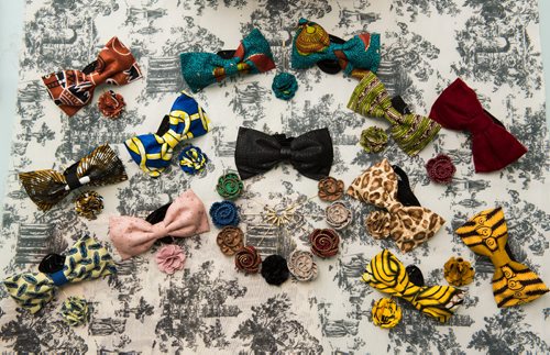 DAVID LIPNOWSKI / WINNIPEG FREE PRESS


Guylain Nkongolo owner of Lula Nga (left) with his brother-in-law and co-founder Kenan Kamanga (right) pose for photographs Wednesday July 5, 2017.

They run a local business that specializes in one-of-a-kind bowties, pocket squares and flower pins that reflect the culture of Guylain's home country, Congo. 
