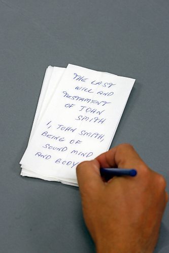 BORIS MINKEVICH / WINNIPEG FREE PRESS 080826 Money matters photo illustration about writing wills.