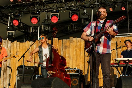 JUSTIN SAMANSKI-LANGILLE / WINNIPEG FREE PRESS
John K. Samson performs with The Winter Heat on the Main Stage Friday at Folk Fest.
170707 - Friday, July 07, 2017.