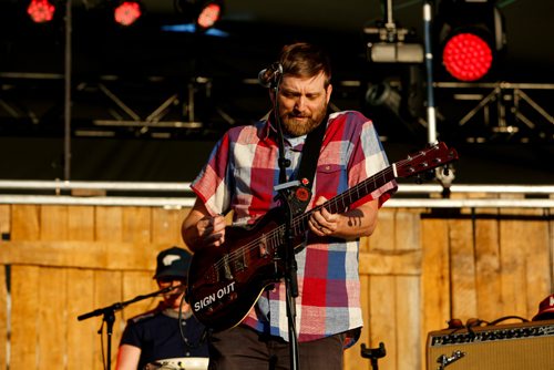 JUSTIN SAMANSKI-LANGILLE / WINNIPEG FREE PRESS
John K. Samson performs with The Winter Heat on the Main Stage Friday at Folk Fest.
170707 - Friday, July 07, 2017.