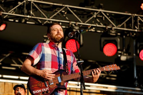 JUSTIN SAMANSKI-LANGILLE / WINNIPEG FREE PRESS
John K. Samson performs with The Winter Heat on the Main Stage Friday at Folk Fest.
170707 - Friday, July 07, 2017.