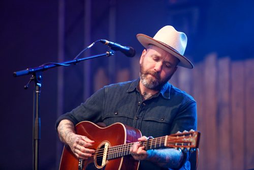 JUSTIN SAMANSKI-LANGILLE / WINNIPEG FREE PRESS
Dallas Green of City and Colour performs a stripped-down solo show for crowds Friday evening on the Main Stage at Folk Fest.
170707 - Friday, July 07, 2017.