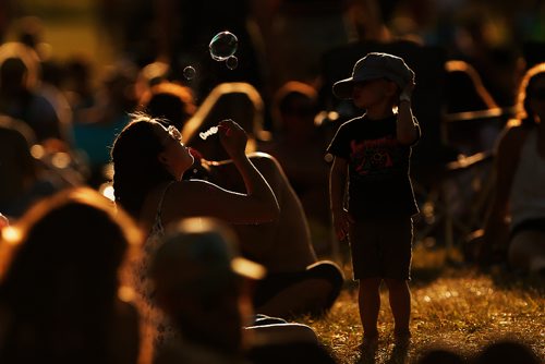 JOHN WOODS / WINNIPEG FREE PRESS
bubble blowing on the final day of the Folk Fest Sunday, July 9, 2017.