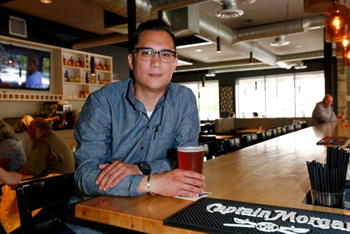 JUSTIN SAMANSKI-LANGILLE / WINNIPEG FREE PRESS
Norm Pastorin, owner of Cornerstone restaurant poses at the bar Wednesday.
170712 - Wednesday, July 12, 2017.