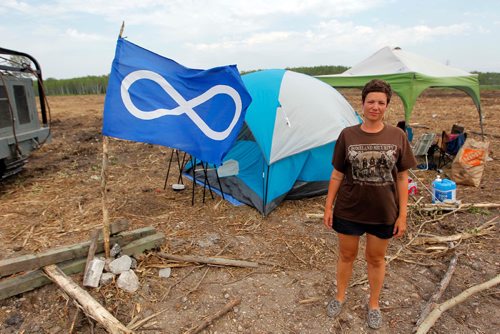 BORIS MINKEVICH / WINNIPEG FREE PRESS
Parker Lands development protestors are camped out on the development site to try to stop it. Protestor Jenna Vandal is one of the head people on site. BEN WALDMAN STORY  July 17, 2017