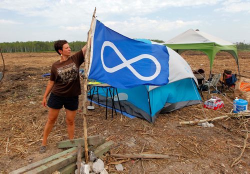 BORIS MINKEVICH / WINNIPEG FREE PRESS
Parker Lands development protestors are camped out on the development site to try to stop it. Protestor Jenna Vandal is one of the head people on site. BEN WALDMAN STORY  July 17, 2017