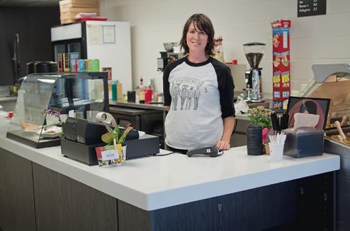 Canstar Community News July 19, 2017 - Janis Urniezius is co-owner of the new coffee shop Park Line Coffee at 685 Osborne St. Urniezius and her partner Chris opened the coffee and gelati spot on July 3. (DANIELLE DA SILVA/CANSTAR/SOUWESTER)