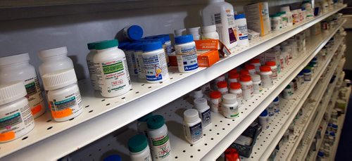 PHIL HOSSACK / WINNIPEG FREE PRESS  -  Bulk medications line the shelves waiting for dispensing. See Larry Kusch story re: dispensing fees and provincial government healthcare cutbacks. - July 18, 2017
